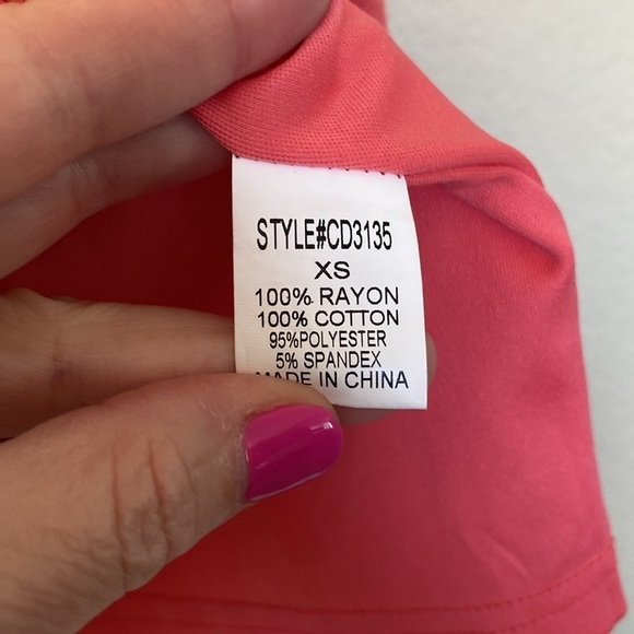 Papermoon tank top blouse women’s XS extra small pink lace high neck - Picture 4 of 6